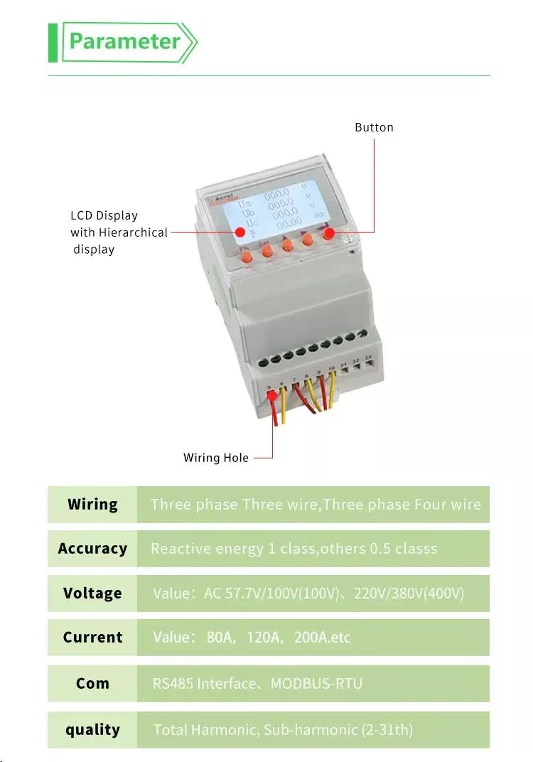 ACR10r-Dxxte3 Three Phase Three Wire PV/Solar Inverter Energy Meter