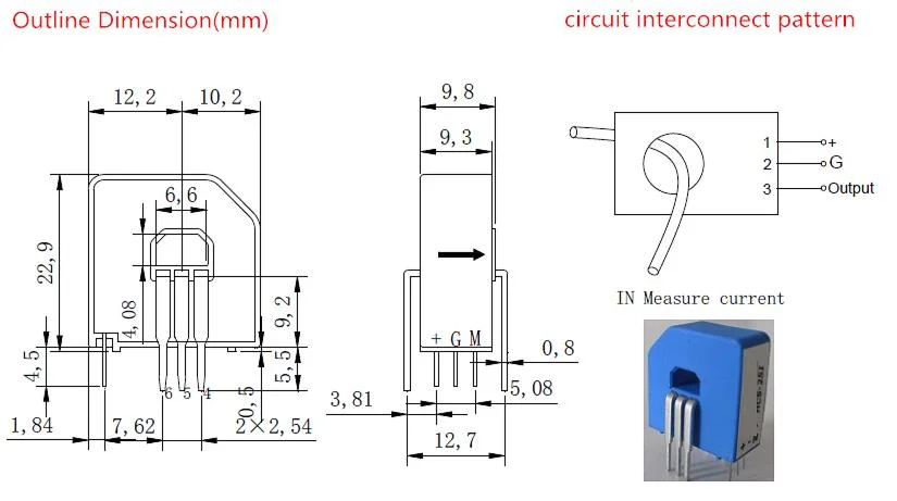 300A Norminal Current Transformer Hall Sensors Measuring Device