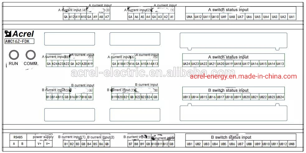 Multi Channel 24 Circuit DC 48V Digital Smart Energy Power Meter