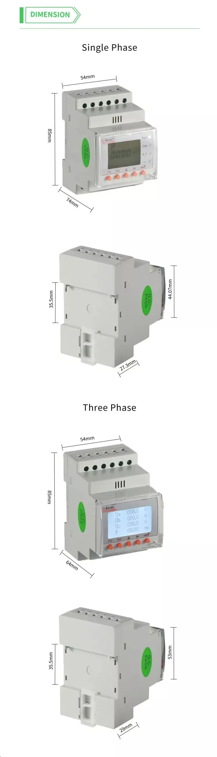 ACR10r-Dxxte Series PV/Solar Inverter Energy Meter