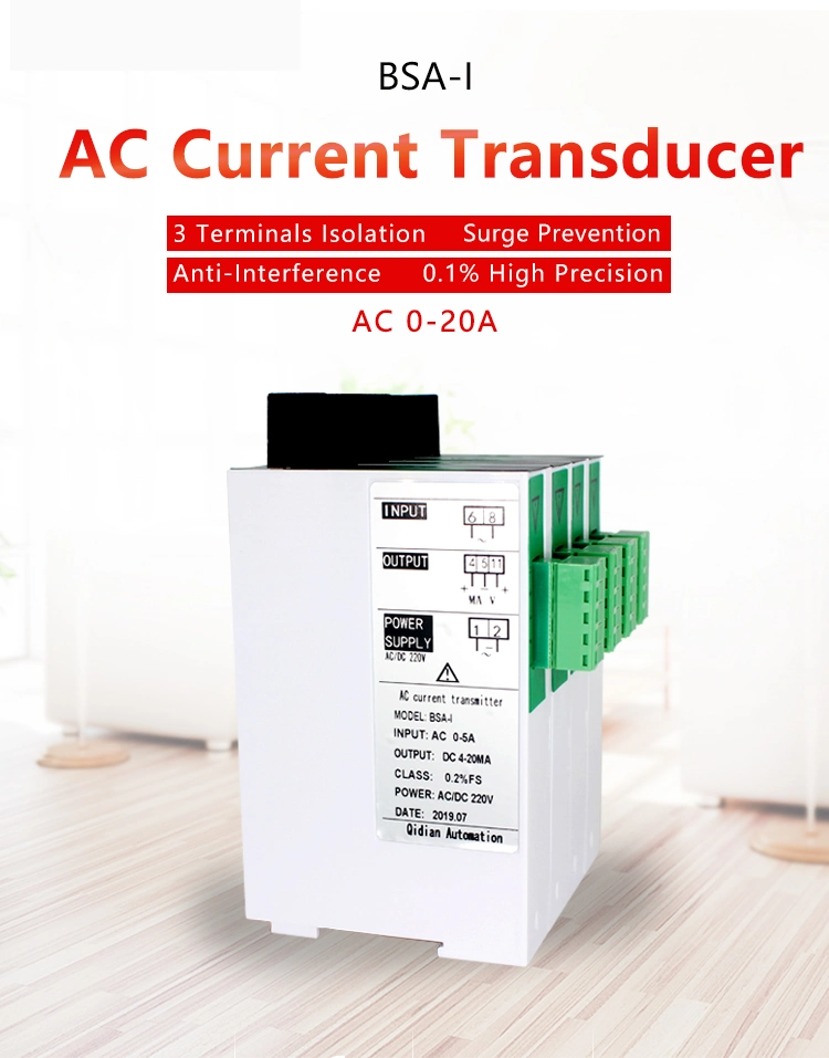 Warehouse China Current Transducer 4-20am 0-10V 1-5V Output 0-020A 0-10A 0-5A 0-2A 0-1A 0-500mA Input DC24V Power