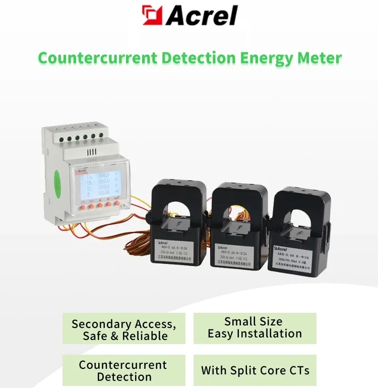 Acrel ACR10r Single Phase &amp; Three Phase PV Solar Inverter Energy Meter for Solar Energy Storage System