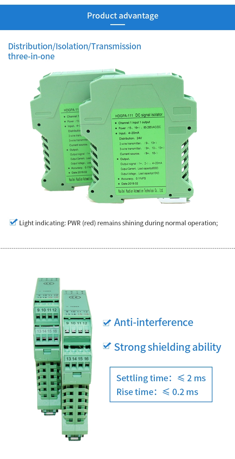 420mA Input Output Signal Isolator Analog Current Signal Isolator