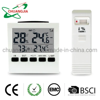 Wireless Temperature and Humidity Monitor with Backlight and Outdoor Sensor